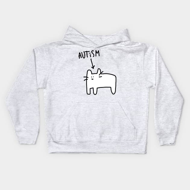 autism cat Kids Hoodie by cmxcrunch